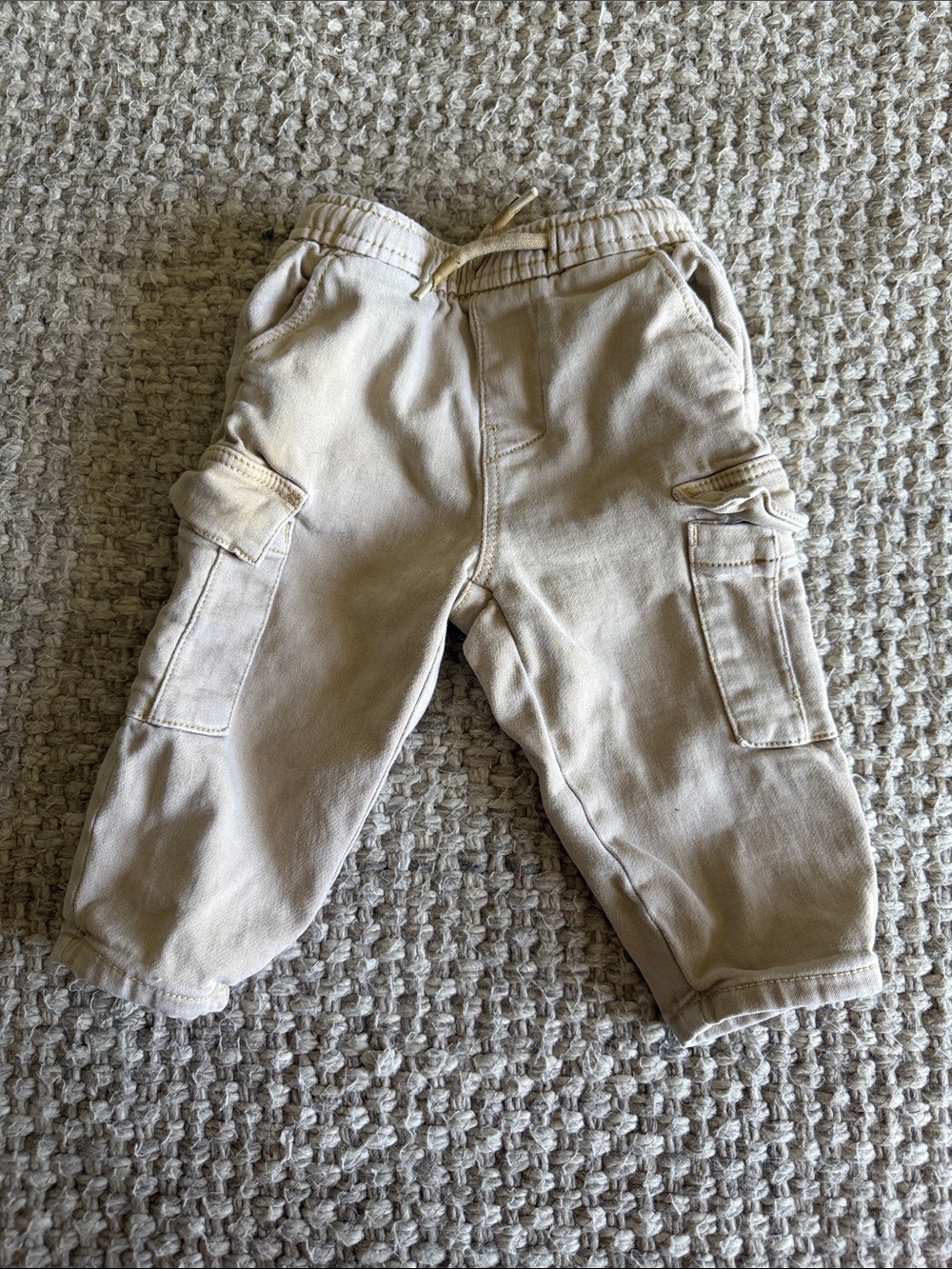 Zara Beige Cargo Sweatpants for Babies
